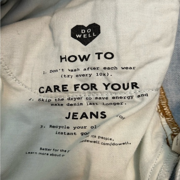 Madewell womens destroyed dad jeans in blue - Picture 10 of 13